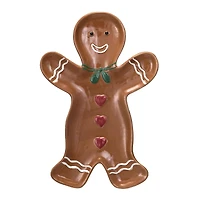 Hello Honey® 12" Brown Gingerbread Man Stoneware Platter
