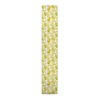 90'' Coastal Yellow Leaves Cotton Twill Table Runner