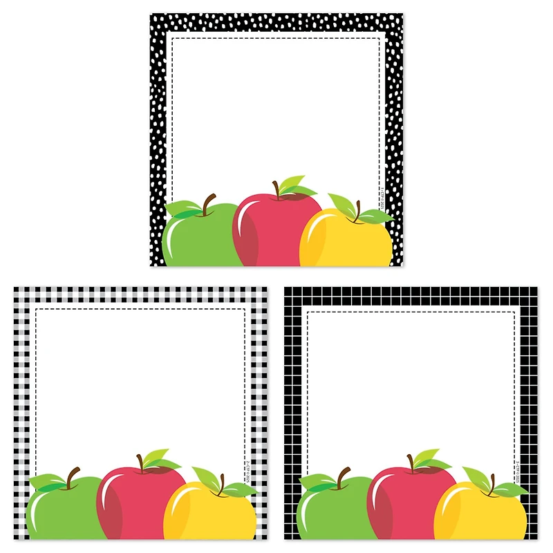Creative Teaching Press® Apple Time Apple Cards 6" Designer Cut-Outs, 3 Packs of 36
