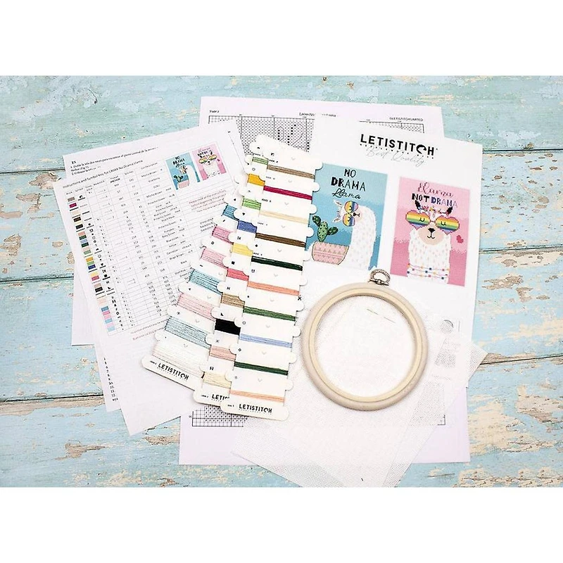 Letistitch No drama Llama Counted Cross Stitch Kit