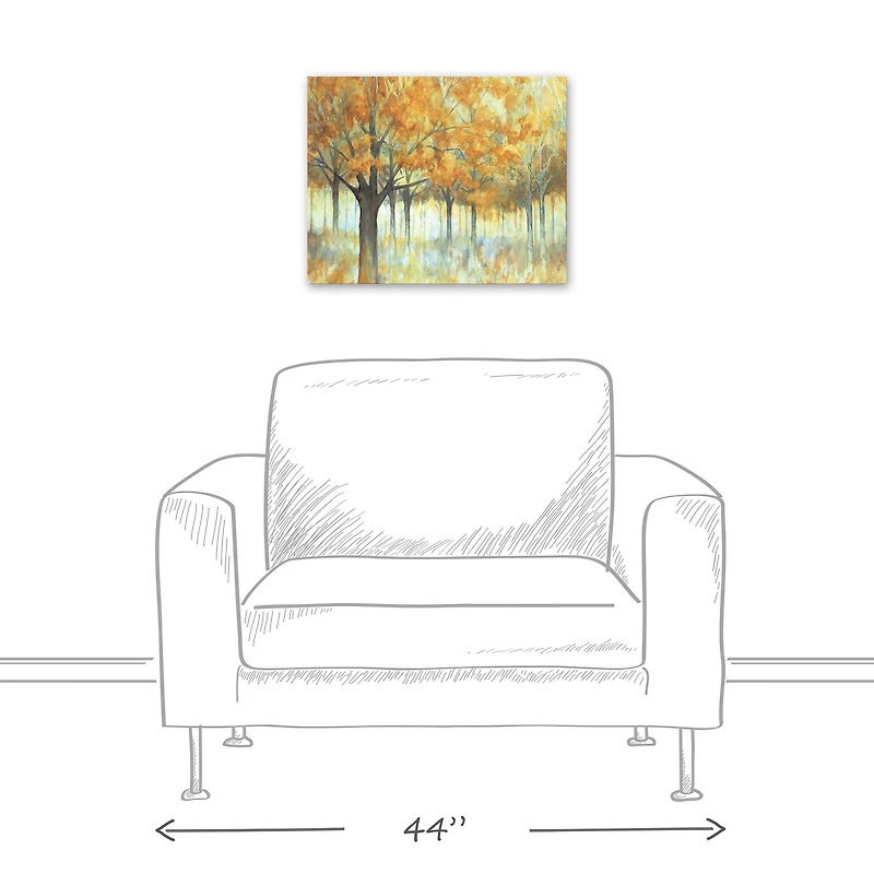 Yellow Tree Forest 20" x 16" Canvas Wall Art