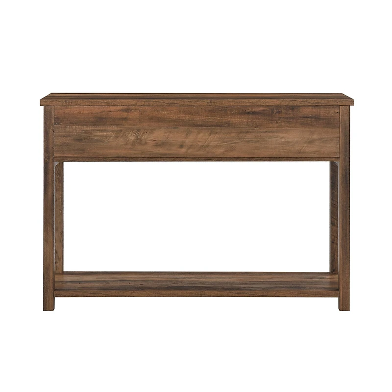 Walker Edison Reclaimed Barnwood Mission Storage Entry Table