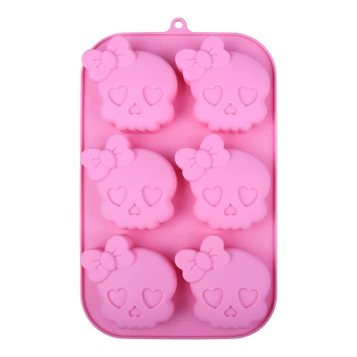 Skull with Bow Silicone Treat Mold by Makery™