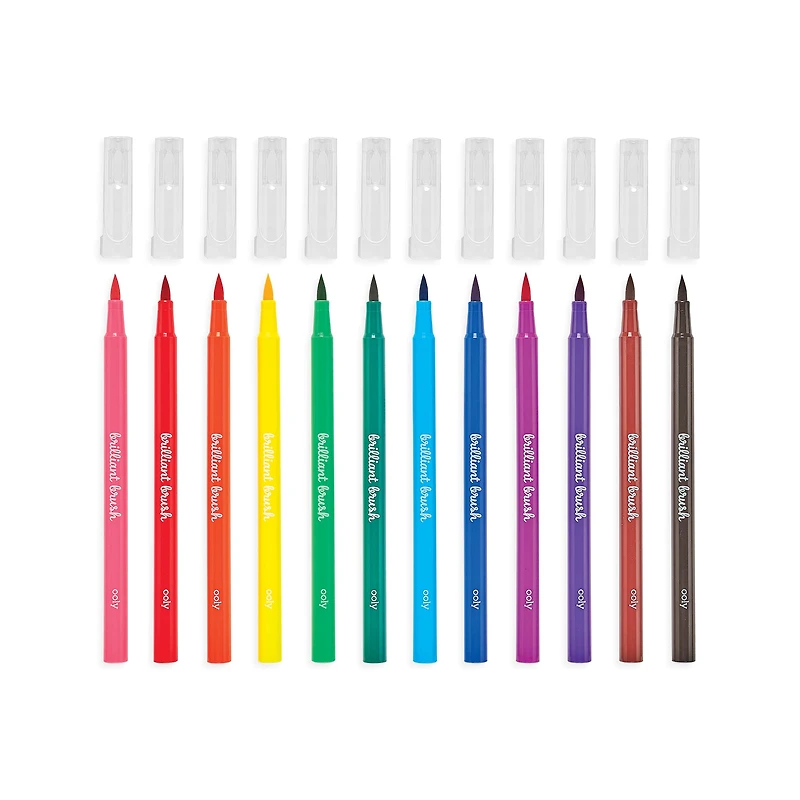 OOLY Brilliant Brush Markers Set, 12ct.