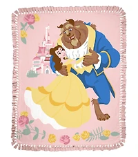 Beauty & the Beast 48" No Sew Fleece Throw Kit