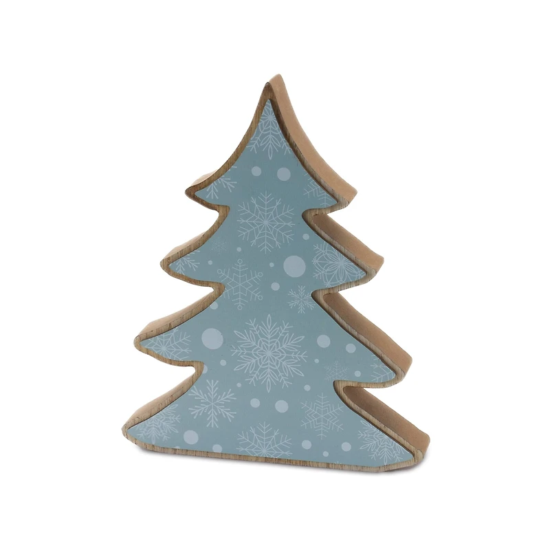 Wood Pine Tree Décor Set, 9.75" & 11.75"