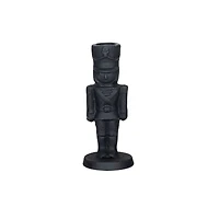 Hello Honey® 5.5" Black Cast Metal Soldier Taper Candle Holder
