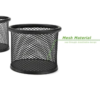 Mind Reader 3 Pack Black Mesh Paper Clip Holder