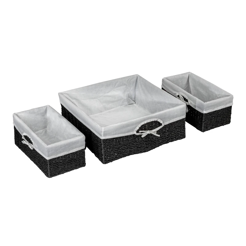 Paper Rope Wicker Basket Set