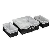 Paper Rope Wicker Basket Set