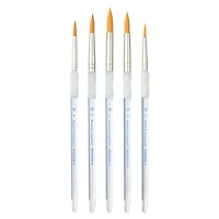 Soft-Grip® Gold Taklon Round 5 Piece Brush Set