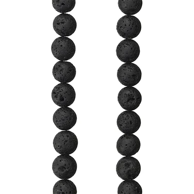 Lava Round Beads, 8mm by Bead Landing™