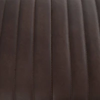 4ft. Dark Brown Leather Upholstered Bench with Hairpin Legs
