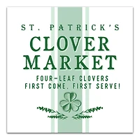 St. Patrick's Clover Market Canvas Wall Art