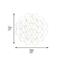 Honey Can Do Gold Hanging Photo Display Holder with Clips