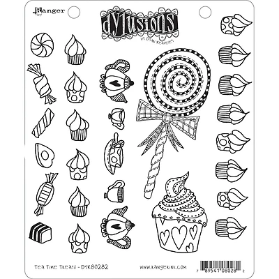 Dyan Reaveley's Dylusions Tea Time Treats Cling Stamps