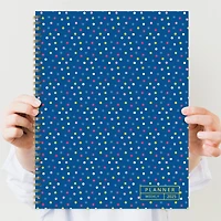 TF Publishing 2025 Large Cobalt Dots Weekly Monthly Spiral Planner