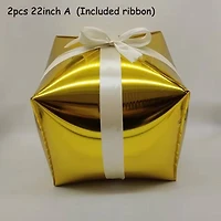 Wizardi Gold Present Standing Foil Balloon Decoration