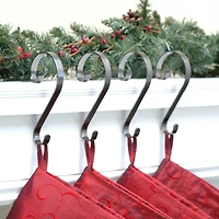 Haute Decor Stocking Scroll® Pewter Stocking Holders, 4ct.