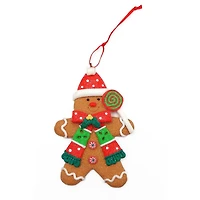 Wizardi 4.72" Gingerbread Man Christmas Ornament