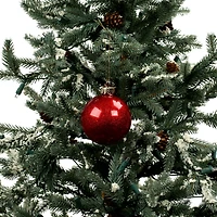 4 Pack 3" Red Glitter Glass Ball Ornaments by Ashland®