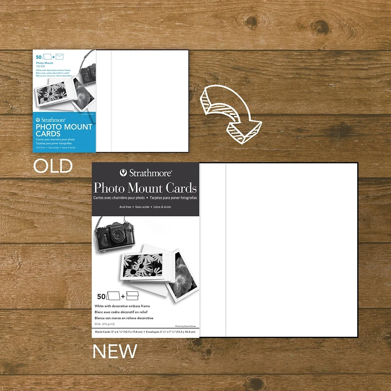 Strathmore® 5" x 7" White Photo Mount Card & Envelope Sets