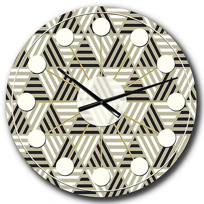Designart 'Triangular Retro Design Viii Mid-Century Modern Wall Clock