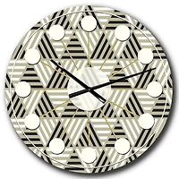 Designart 'Triangular Retro Design Viii Mid-Century Modern Wall Clock