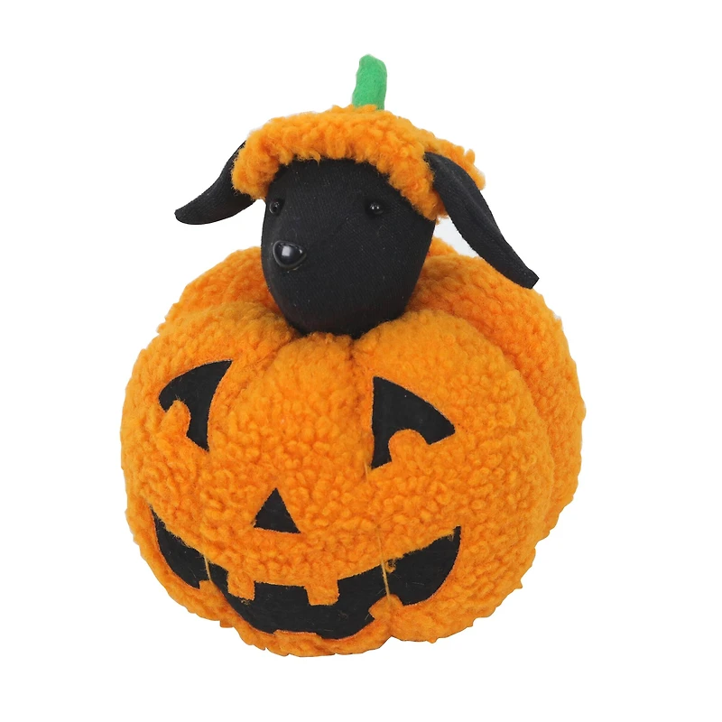 7.25" Stuffed Dog Jack-o'-Lantern Tabletop Décor by Ashland®
