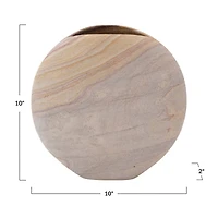 Hello Honey® 10" Contemporary Sandstone Flower Vase