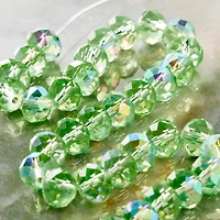 12 Pack: Peridot AB Faceted Glass Beads, 10mm by Bead Landing™