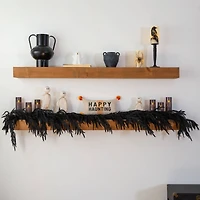 6ft. Artificial Real Touch Halloween Black Norfolk Island Pine Garland with Natural Look