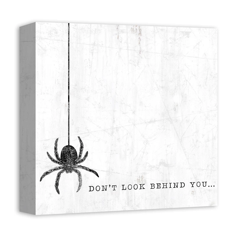 Don't Look Behind You Spider Canvas Wall Art