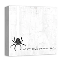 Don't Look Behind You Spider Canvas Wall Art