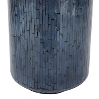 Blue Shell Contemporary Vase, 18" x 10" x 10"