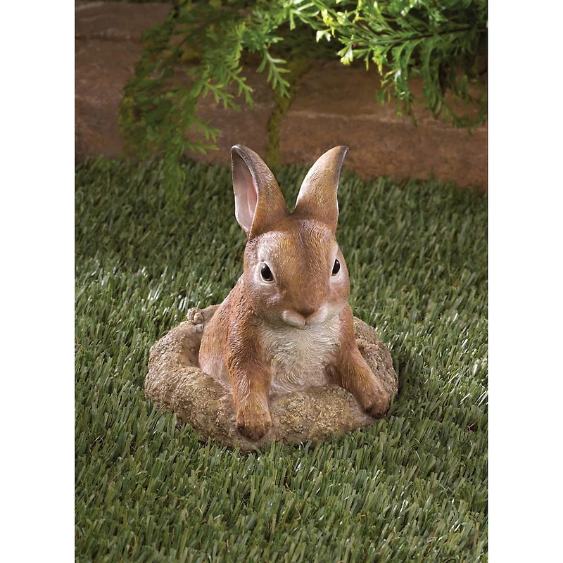 6" Curious Bunny Garden Décor
