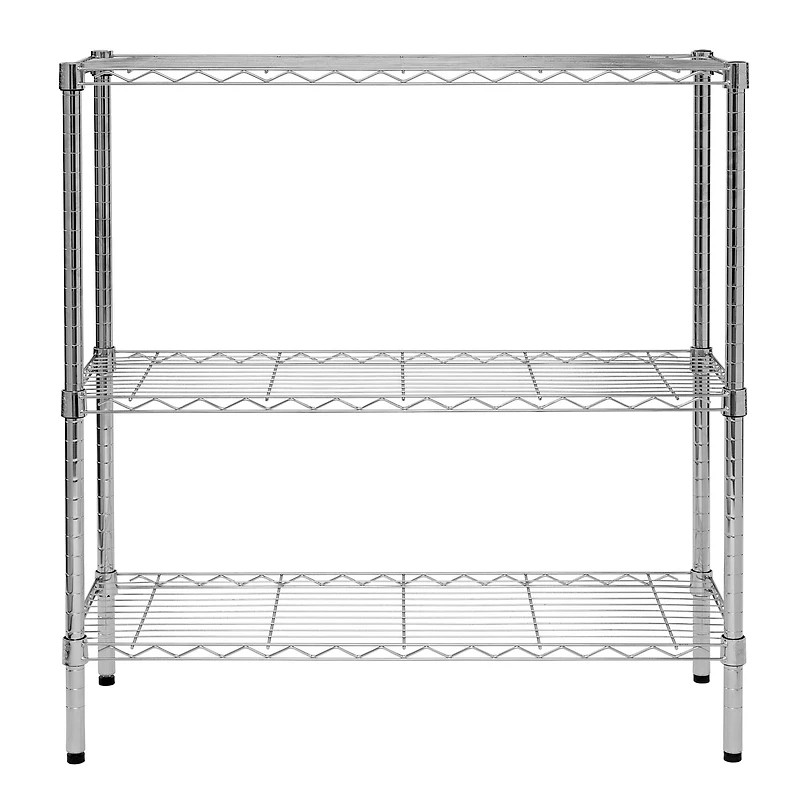 Honey Can Do Chrome 3-Tier Heavy-Duty Adjustable Shelf Storage Unit