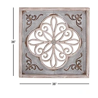 Gray Wood & Metal Farmhouse Wall Decoration