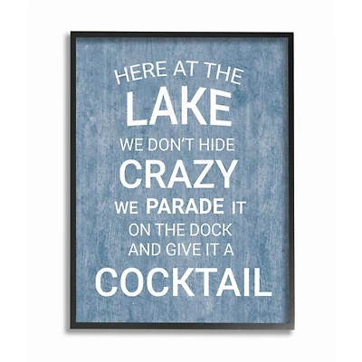 Stupell Industries Crazy Funny Lake Party Framed Wall Art