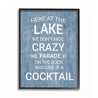 Stupell Industries Crazy Funny Lake Party Framed Wall Art