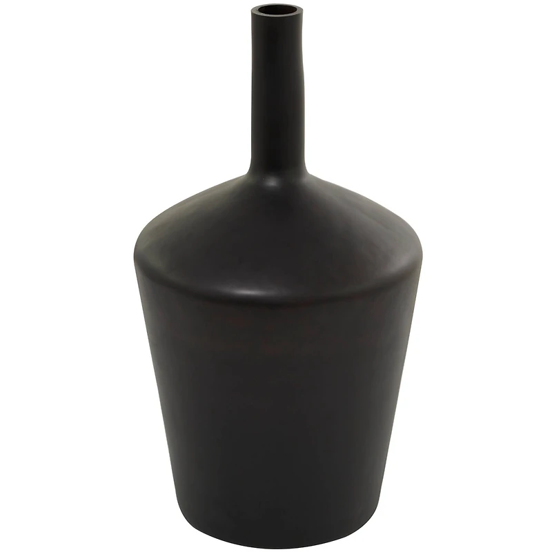 The Novogratz Black Glass Vase 12" x 12" x 22"