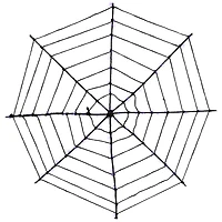 16" Lighted Purple LED Spiderweb Halloween Decoration