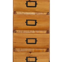 36" Brown Wood Traditional Magazine Rack Holder