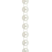 10mm Round Flatback Plastic Pearl Bead Garland