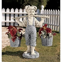 Design Toscano 25" Flowers for Felicity Little Girl Garden Statue