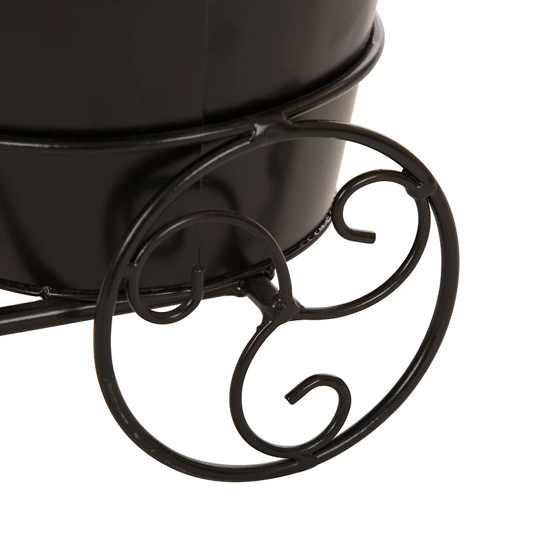 Glitzhome® 20.75" Black Metal Bicycle Planter