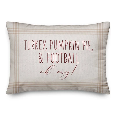 Turkey Pumpkin Pie And Football Throw Pillow