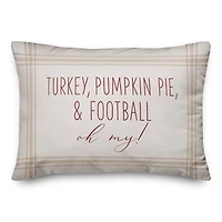 Turkey Pumpkin Pie And Football Throw Pillow