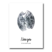 Designart - Romantic Moon Kiss of Two Lovers