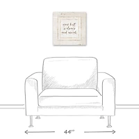 Good Enough Burlap 12" x 12" Canvas Wall Art